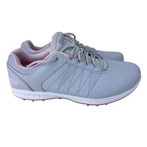 SKECHERS Go Golf Pivot Sneakers Shoes Women Sz 9 Gray Goga Max Round Toe Lace Up